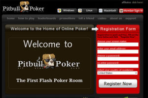Pitbull Poker website >